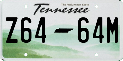 TN license plate Z6464M