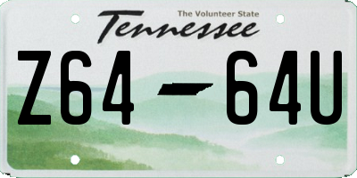 TN license plate Z6464U