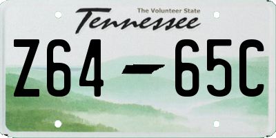 TN license plate Z6465C