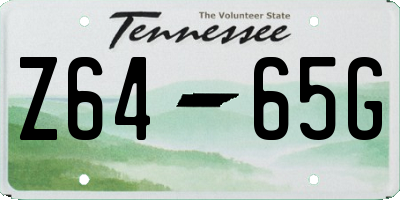 TN license plate Z6465G
