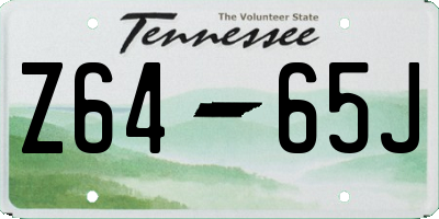 TN license plate Z6465J