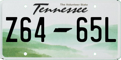 TN license plate Z6465L