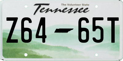 TN license plate Z6465T