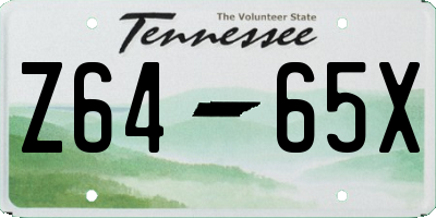 TN license plate Z6465X