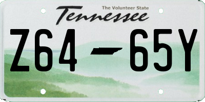 TN license plate Z6465Y