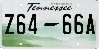 TN license plate Z6466A