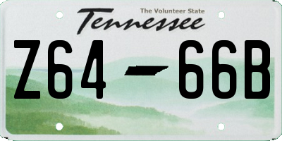 TN license plate Z6466B