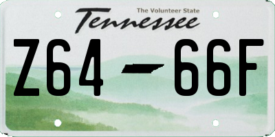 TN license plate Z6466F