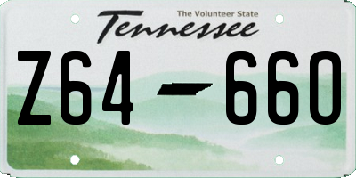 TN license plate Z6466O