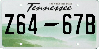 TN license plate Z6467B
