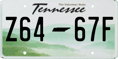 TN license plate Z6467F