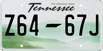 TN license plate Z6467J
