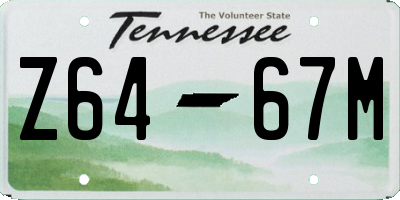 TN license plate Z6467M