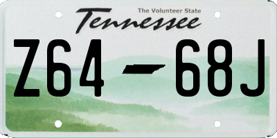 TN license plate Z6468J