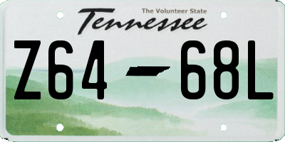 TN license plate Z6468L