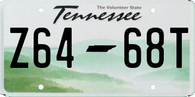 TN license plate Z6468T