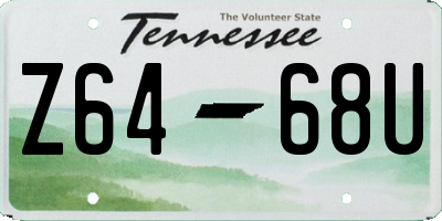 TN license plate Z6468U