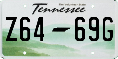 TN license plate Z6469G