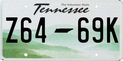 TN license plate Z6469K
