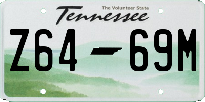 TN license plate Z6469M