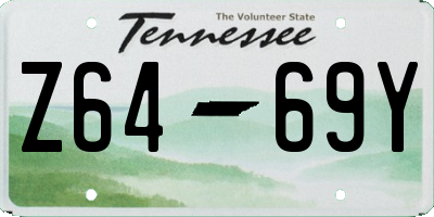 TN license plate Z6469Y