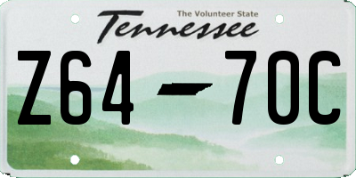 TN license plate Z6470C