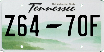 TN license plate Z6470F
