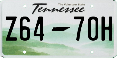 TN license plate Z6470H