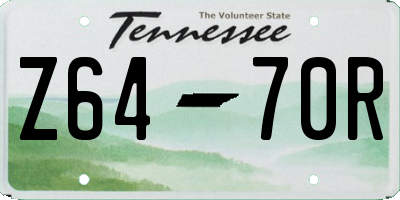 TN license plate Z6470R