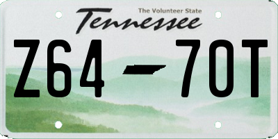 TN license plate Z6470T