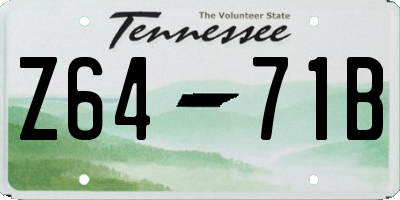 TN license plate Z6471B