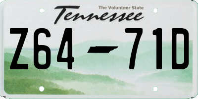 TN license plate Z6471D