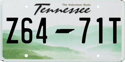 TN license plate Z6471T