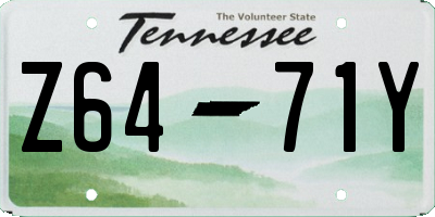TN license plate Z6471Y