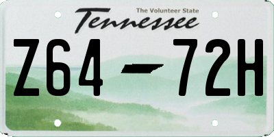 TN license plate Z6472H