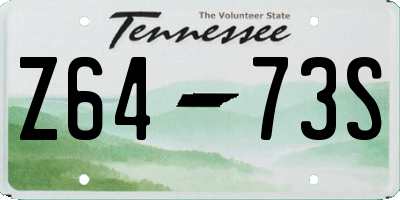 TN license plate Z6473S