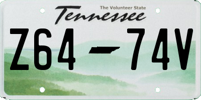 TN license plate Z6474V