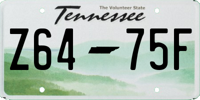 TN license plate Z6475F