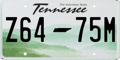 TN license plate Z6475M