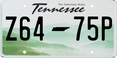TN license plate Z6475P