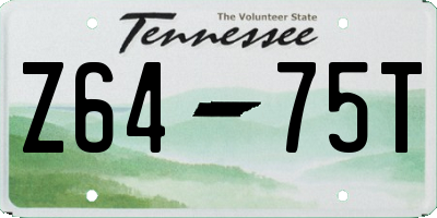 TN license plate Z6475T