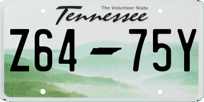 TN license plate Z6475Y