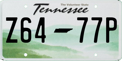 TN license plate Z6477P