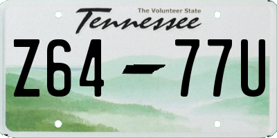 TN license plate Z6477U