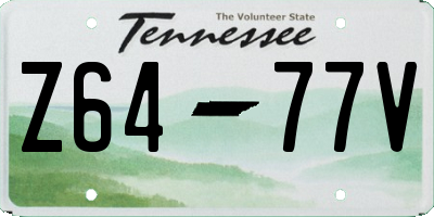 TN license plate Z6477V