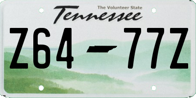 TN license plate Z6477Z