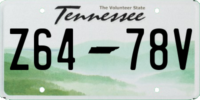 TN license plate Z6478V