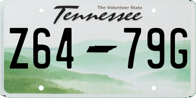TN license plate Z6479G
