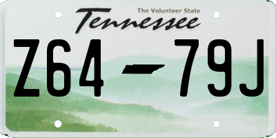 TN license plate Z6479J