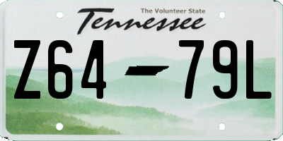 TN license plate Z6479L